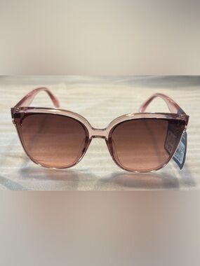 Target Women's Translucent Pink Sunglasses with Brown Gradient Lenses